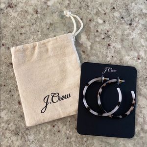 Tortoise hoop earrings